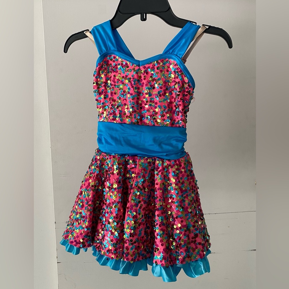 Costume Gallery Retro Pink Sequin Mini Dress Dance Costume
